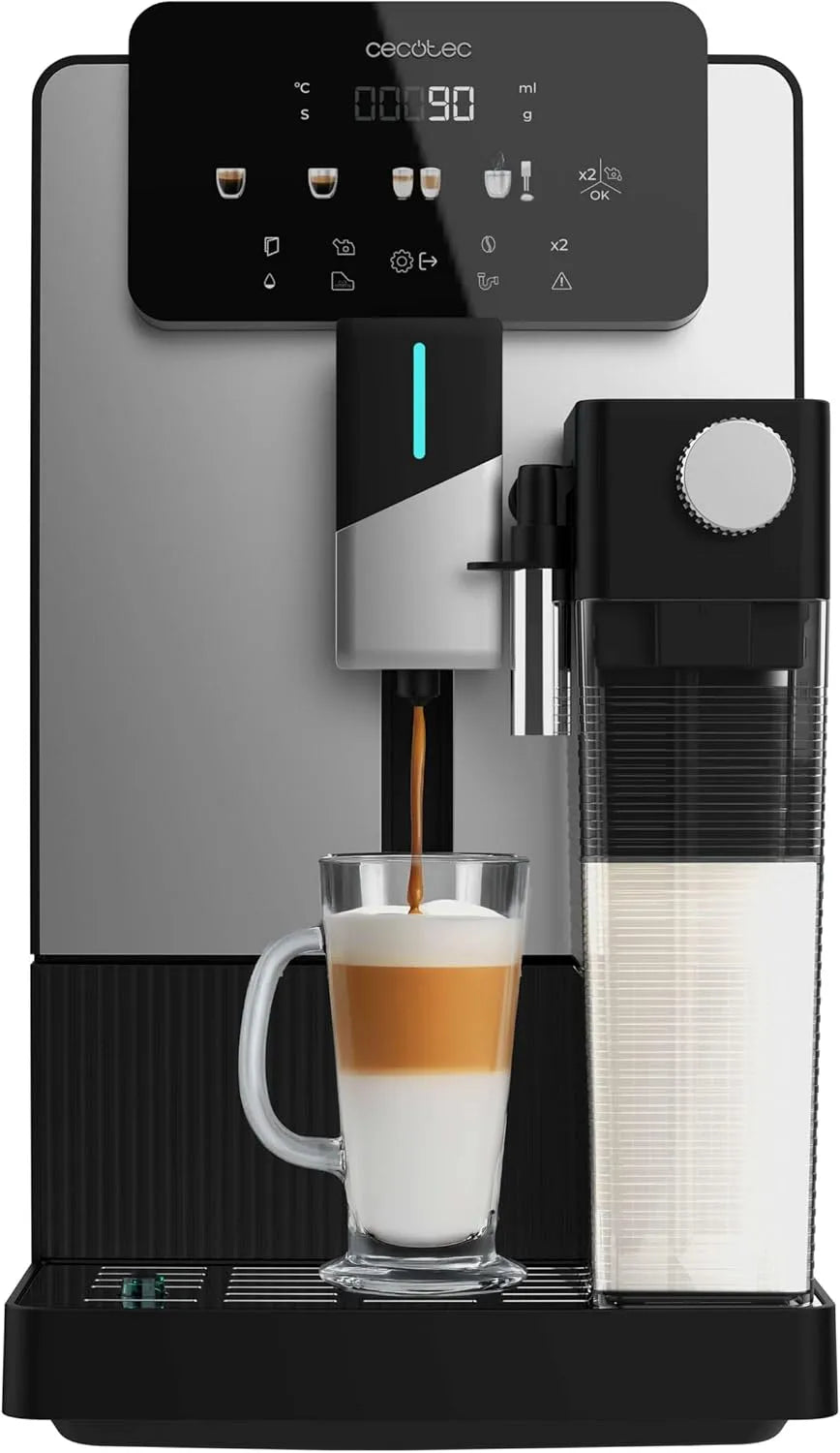Cecotec Espressomaschine, 1500 W, 19 Bar, Cecotec Espressomaschine Superautomat Cremmaet Latte Art. 1500W