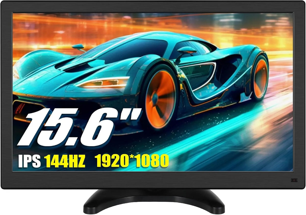 Monitor 1080P, 15, 6 Zoll, Gaming-Ausstattung, tragbar, Full HD, HDMI, PC-Bildschirm, Auto Kamera, Überwachungs Kamera, CAMECHO 15, DVD