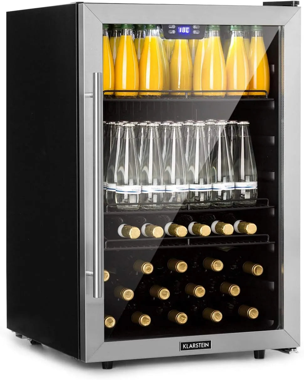 Klarstein Kühlschrank, 147 L, Glas, Schwarz, Klarstein Beersafe Getränkekühlschrank 147 L