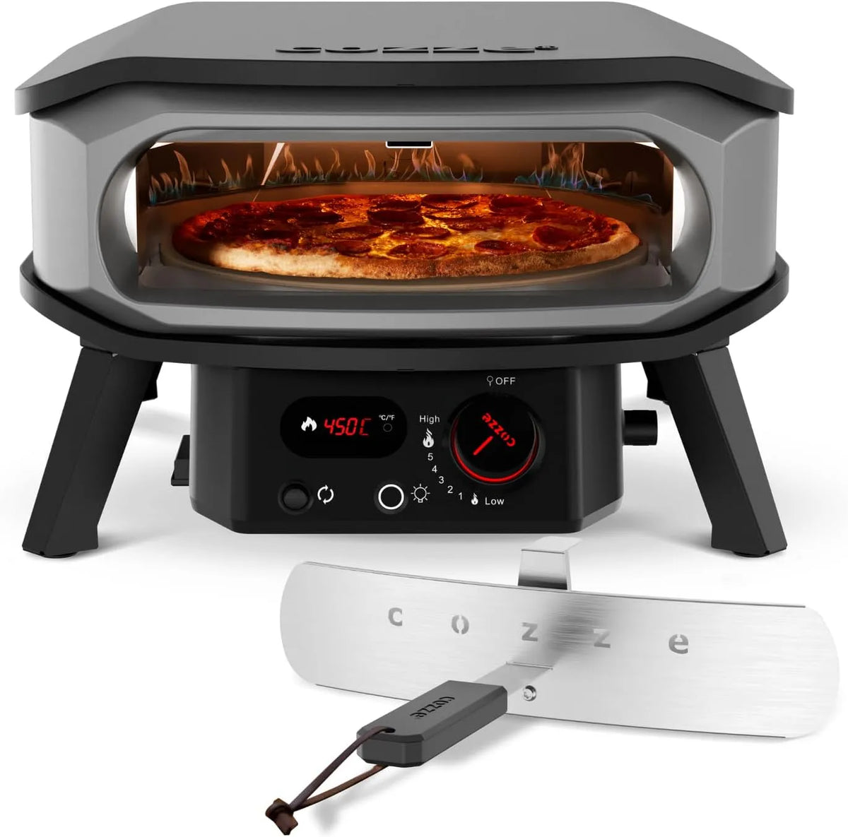 Elektrischer Pizzaofen 50mbar, 13 Zoll, Outdoor, mit Rotation - Tisch Pizzaofen für kleine Pizzen