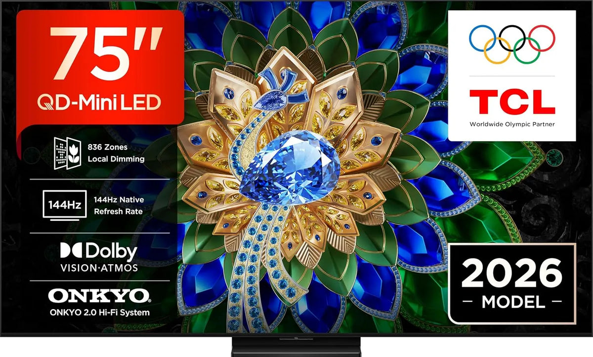 Google A400U Smart TV, 75 Zoll, 288 Hz, Fernseher, 4K UHD, 2500 Nits, 720 Dimmzonen, 288 Hz VRR