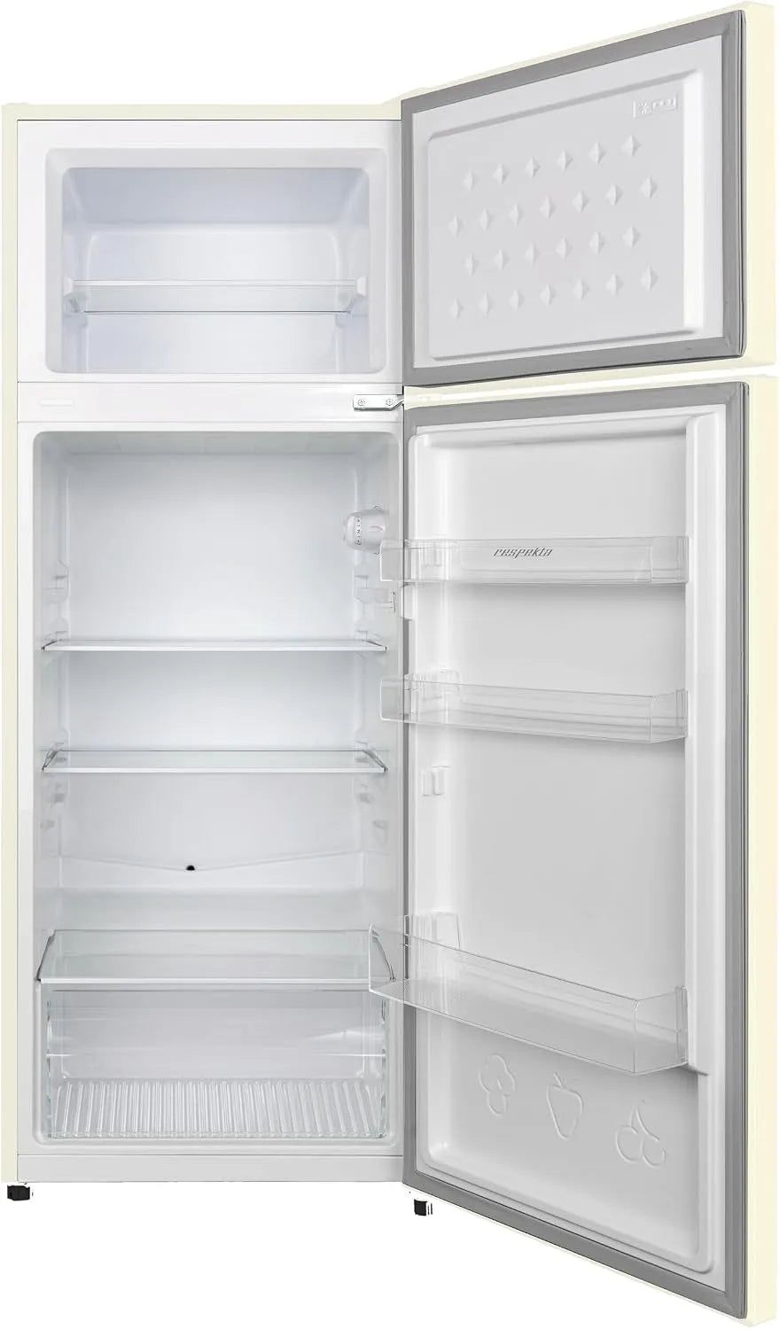 Respekta Kühl-Gefrierkombination, Kühlschrank mit Gefrierfach, respekta Retro Kühl Gefrierkombination Bento