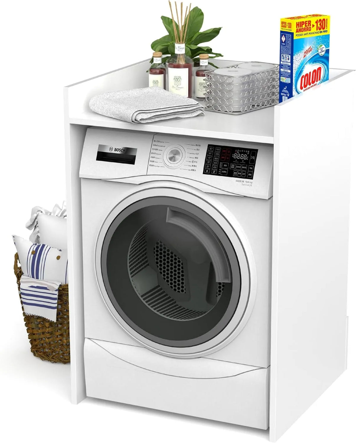 Waschmaschine, defiPad Waschmaschinenschrank für Waschmaschine oder Wäschetrockner