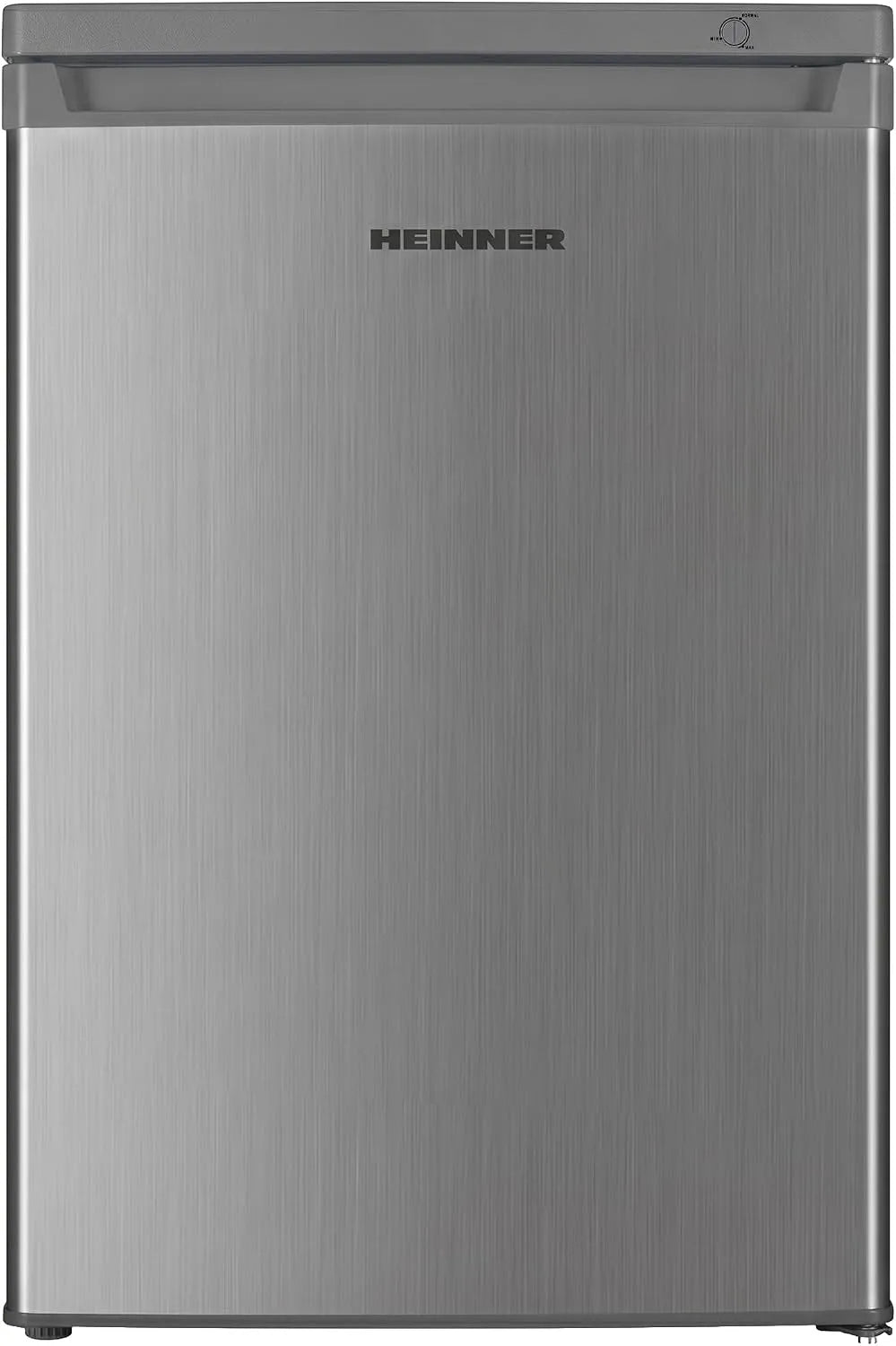 Gefrierschrank, 91 L, Energieklasse E, freistehend, Thermostat, Gefrierfach, Tiefkühlschrank, Silber, wechselbare Tür, 4 Gefrierfächer, mechanische