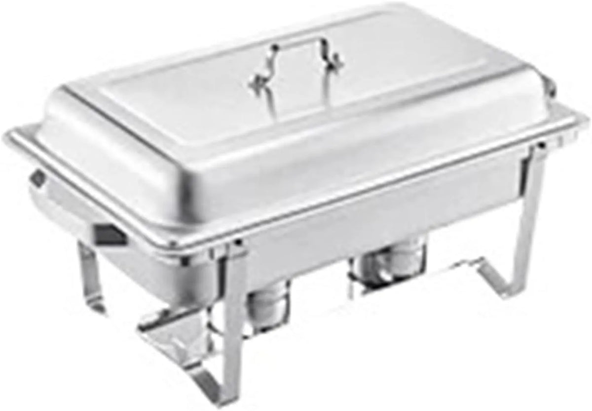 Chafing Dish Warmhaltebehälter, Gastronomie, Edelstahl, 6 Packs, Catering-Wärmer, Wasserpfanne for Partys Gute WäRmespeicherung, Rechteckig
