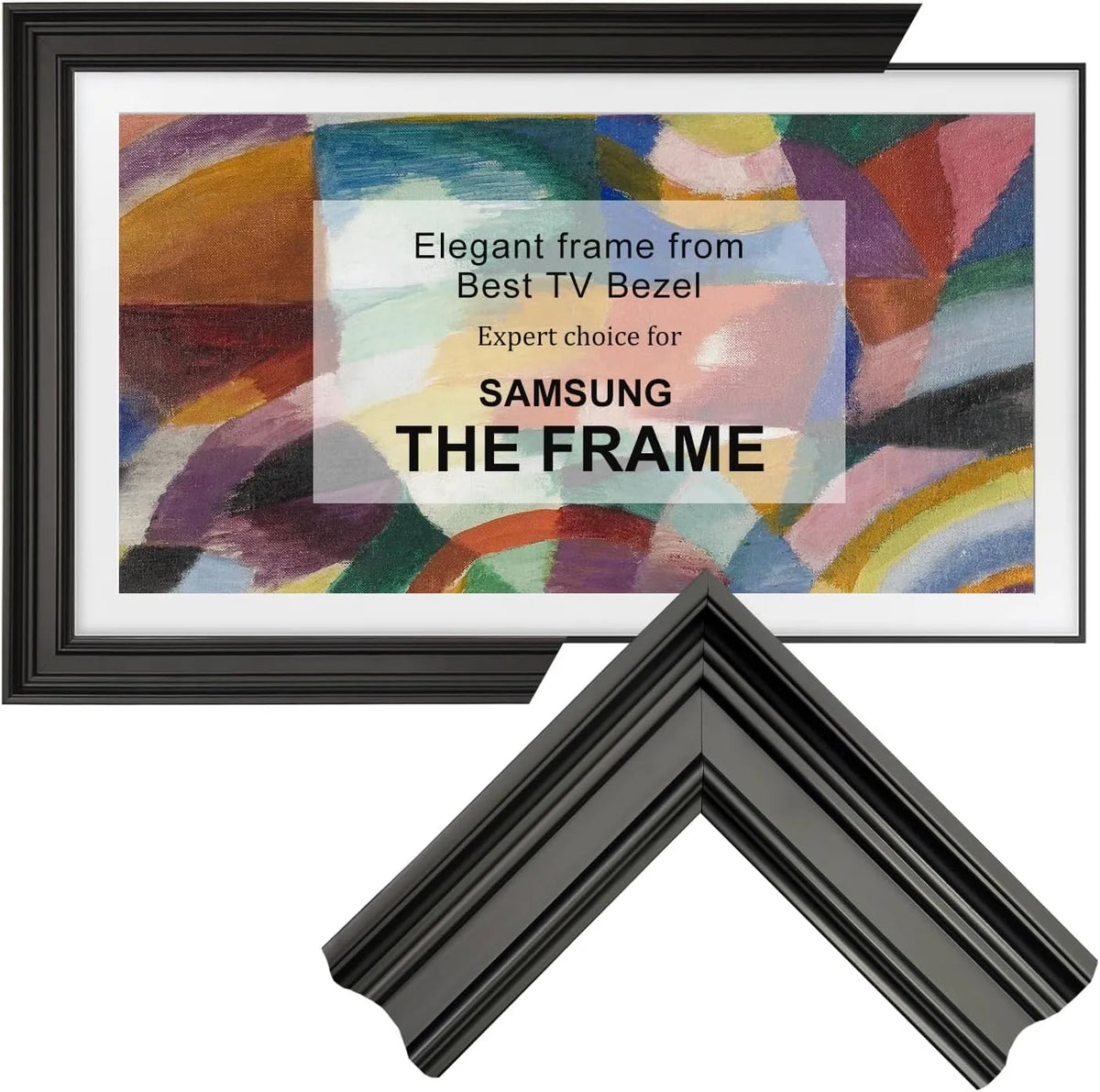 Samsung 50LS03A, H Smart TV, 50 Zoll, Fernseher, Schwarz, Lineares Schwarz Blende für 50' Samsung The Frame TV