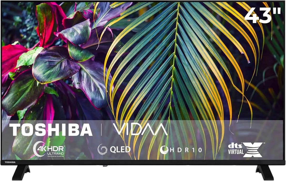 Toshiba 43QV1563DDW Smart TV, 43 Zoll, Fernseher, 4K UHD, QLED