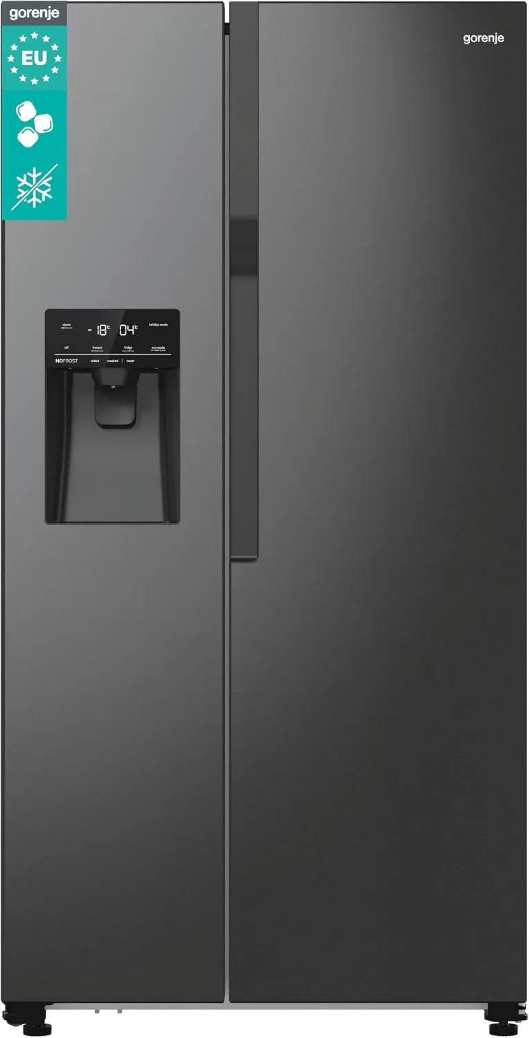 Gorenje NRR9185ESBxL Kühl-Gefrierkombination, Edelstahl, Kühlschrank mit Gefrierfach, Schwarz