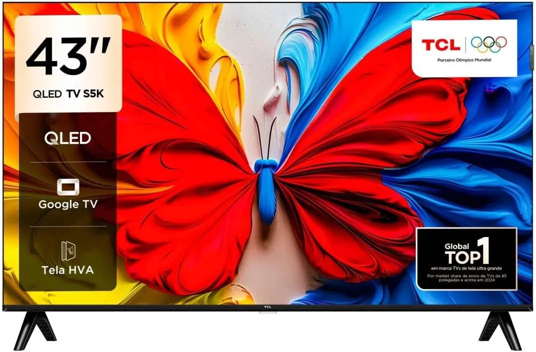 TCL 43S5K Smart TV, 43 Zoll, Fernseher, QLED, Full HD, 2025