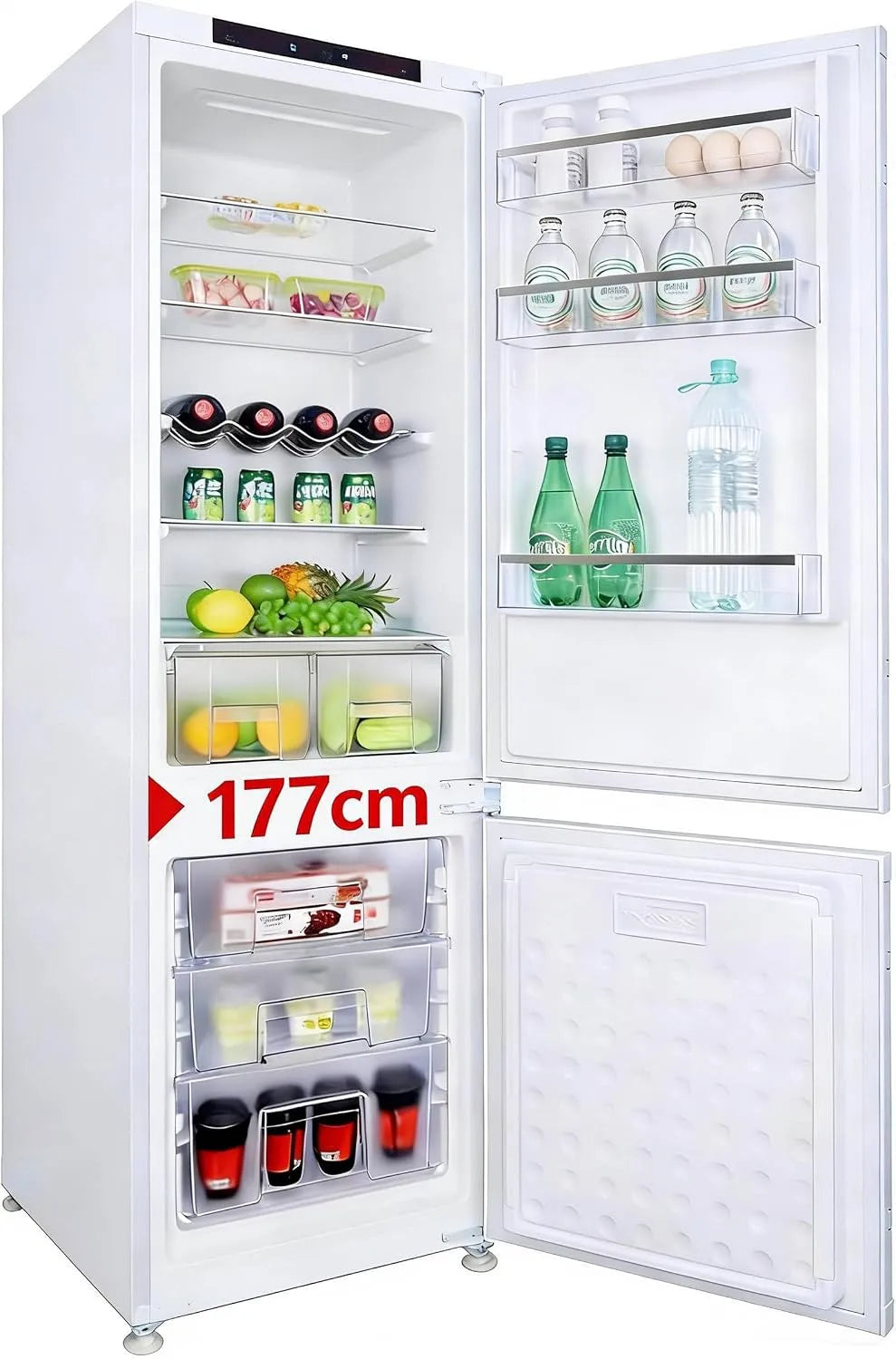 Kühl-Gefrierkombination, 177 cm, No Frost, Einbau, Kühlschrank mit Gefrierfach