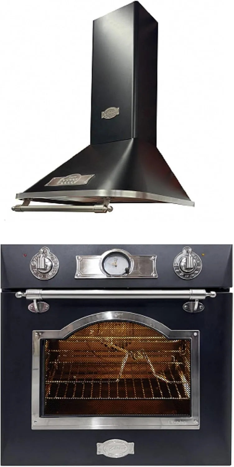 Backofen, 60 cm, 67 L, Einbau, Kaiser Empire EH 6355 Em Sil Einbau Elektrobackofen 60 cm 67 L+ A 6315 Em Sil Eco Dunstabzugshaube 60 cm