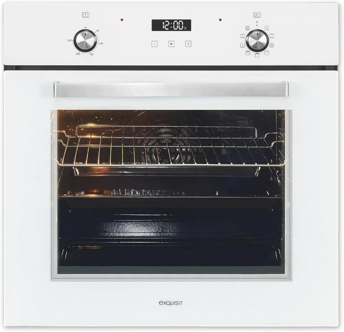 Exquisit EBE76-9-H-020 Backofen, 75 L, Einbau, Weiß