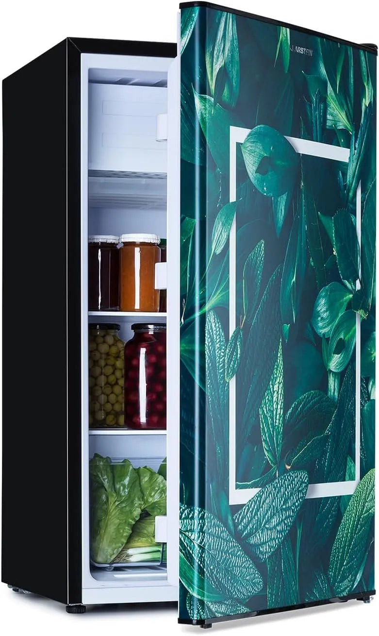 Klarstein Kühl-Gefrierkombination, 79 L, 0 bis 10 °C, Thermostat, Kühlschrank mit Gefrierfach, Klarstein CoolArt Kühl-Gefrier-Kombination
