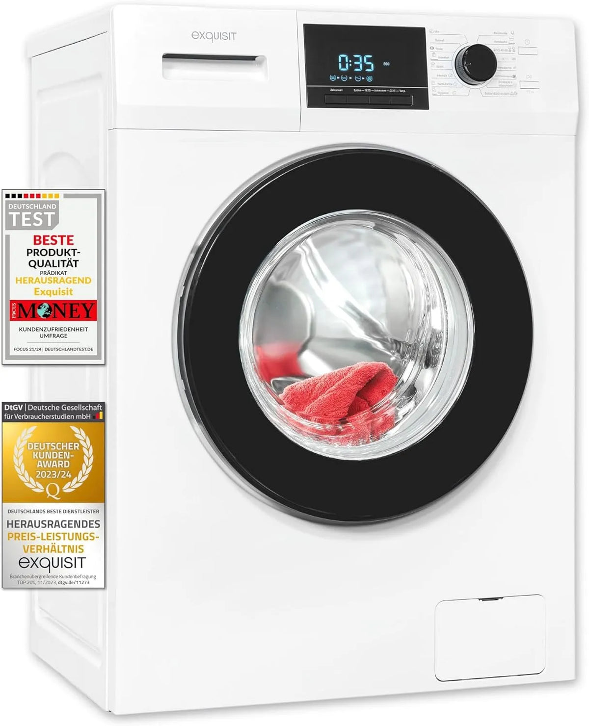 Exquisit WA9214-340A Waschmaschine, 9 kg, Energieklasse A, 1400 U/Min