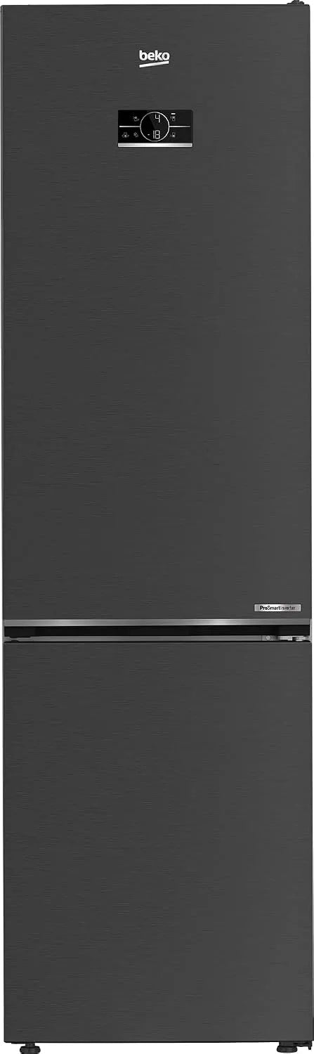 Beko B7RCNA407HxBR Kühl-Gefrierkombination, 355 L, No Frost, freistehend, Edelstahl, Kühlschrank mit Gefrierfach, Smooth Fit: 90 Grad Türöffnung
