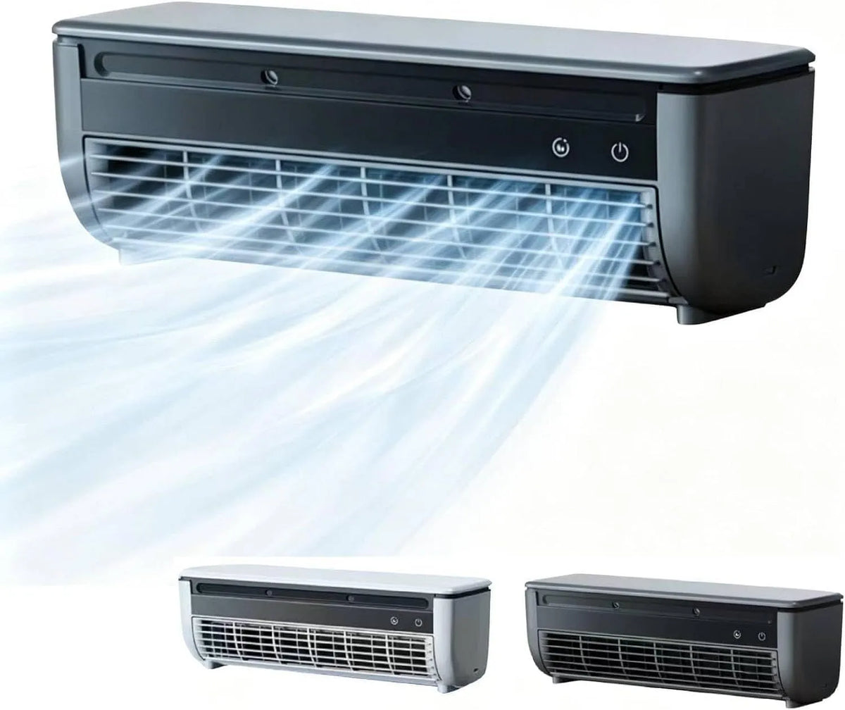 Klimaanlage, Schwarz, 3-Gang-Wandkühlsystem For Kleine Räume, Ideal For Zuhause Und Büro, Black