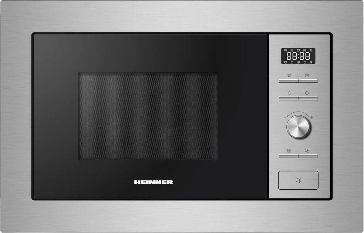Mikrowelle HMW-MDBI28GDIx, 28 L, Grill, Touch-Bedienung, Einbau, Edelstahl, Mikrowellenofen, 5 Jahre Garantie, Inox, Kombi-Mikrowelle, 28 L Garraum