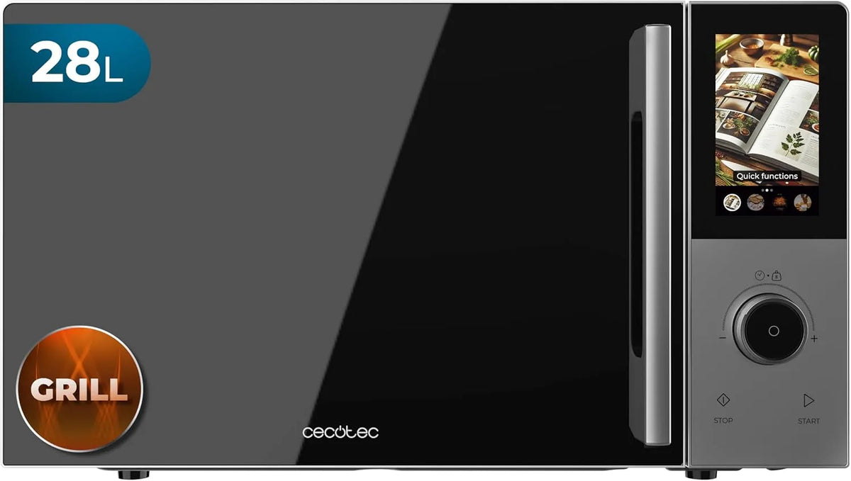 Cecotec Mikrowelle, 28 L, 900 W, Touch-Bedienung, Mikrowellenofen, 28L Kapazität