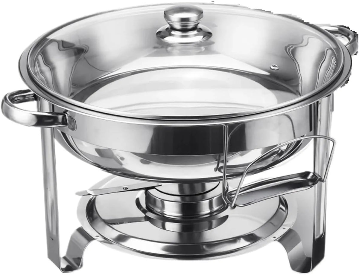 Chafing Dish Warmhaltebehälter, Warmhaltefunktion, Gastronomie, Edelstahl, Brennstoffhalter Und Deckel for Warmhalten Gute WäRmespeicherung