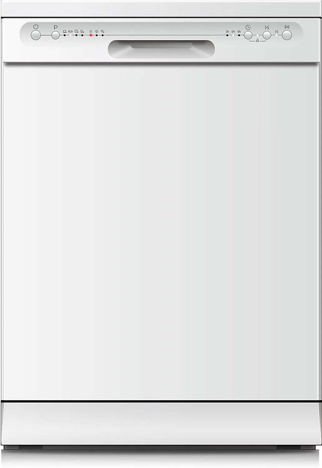 Geschirrspüler, 6 Programme, 49 dB, PKM GSP12-6E/12 Gedecke, Besteckkorb, freistehend, 90 Min, 2100 Watt, 2 Körbe, Schnell, Glas, Eco, Intensiv