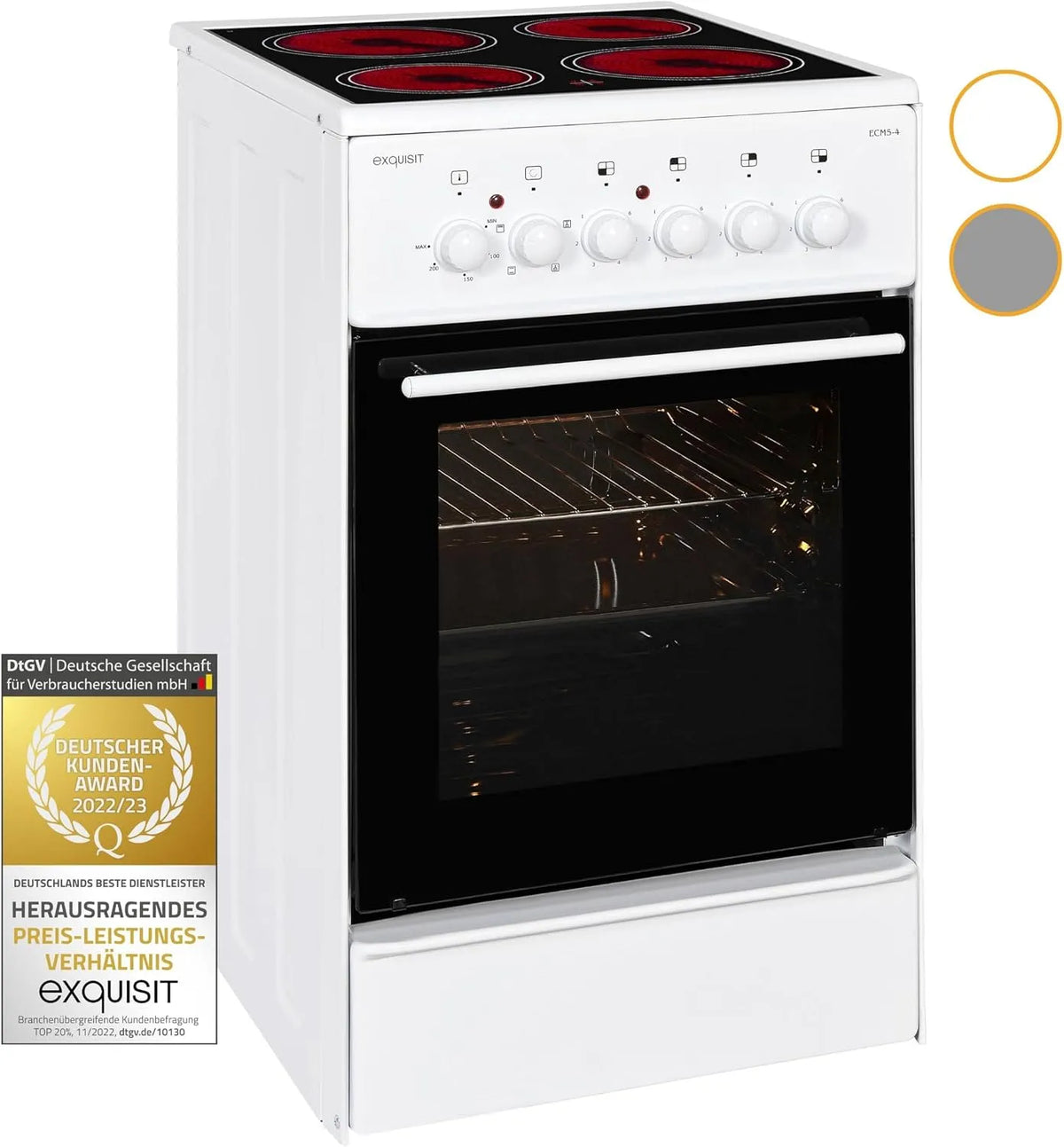 Exquisit Standherd mit Backofen, Exquisit Elektro-Standherd EHI 60-3.1