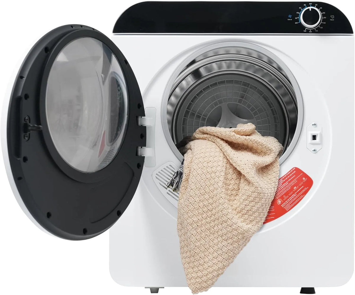 Wäschetrockner, 830 W, 4 Programme, 3 kg, Energieklasse G, Weiß, Wandmontierbar, 5kg, 830W, Kunststoff Türabdeckung, Kühlphase, Überhitzungsschutz