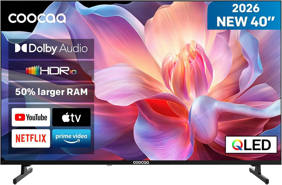Smart TV 1.5GB 40CTQH38Z, 40 Zoll, Fernseher, QLED, HDR, Triple-Tuner DVB-T2, S2, Dolby Audio, Bluetooth, Full HD, HDR10, 2026, 100cm, HLG, 1.5GB RAM