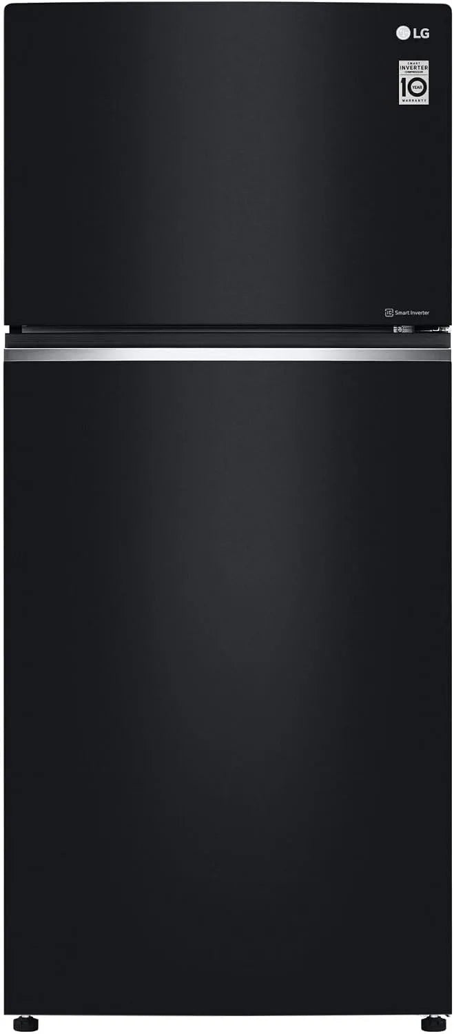 LG GTB744BMBED Kühlschrank, 506 L, Energieklasse E, Inverter, Glas, Linear Cooling, Schwarz, Schublade 0 Grad, Smart Diagnosis, Klasse E