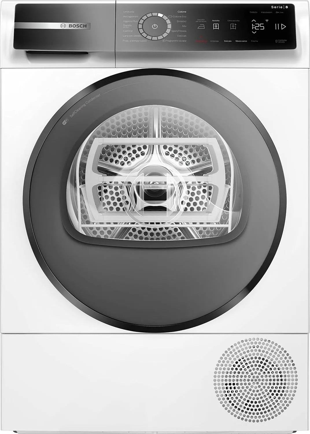 Bosch Serie 8 WQB245B0IT Wäschetrockner, 9 kg, Energieklasse C, Weiß, Klasse C