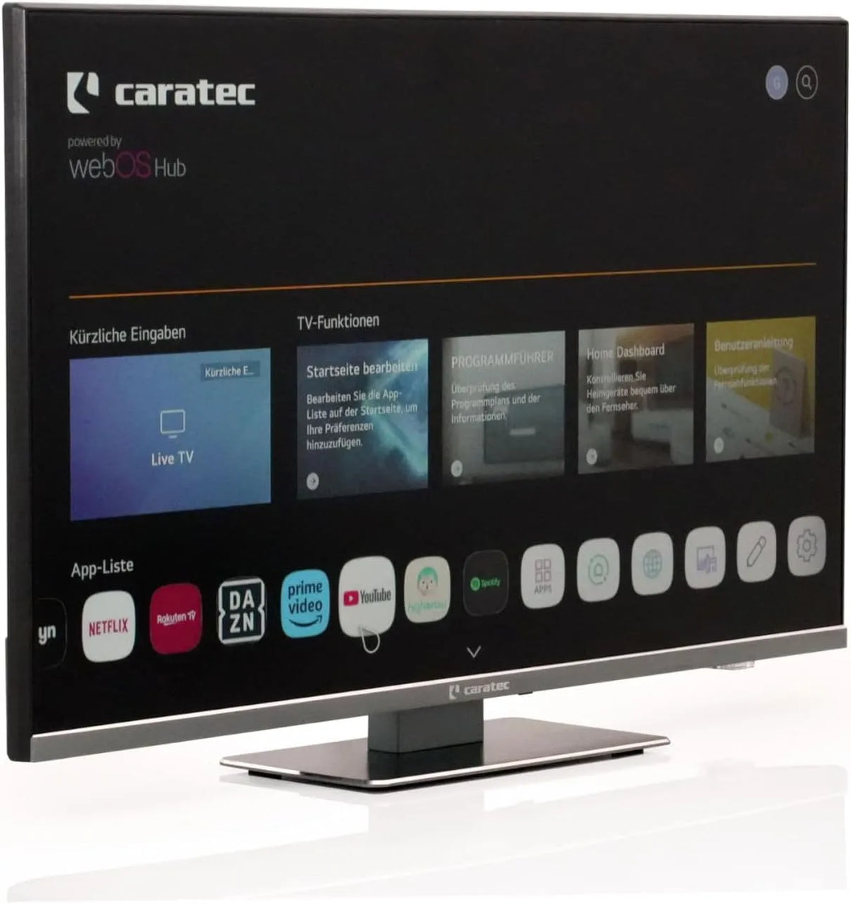 Smart TV, 24 Zoll, 12 V, Fernseher, Caratec CAV242E-S, webOS, Triple-Tuner DVB-T2, S2, HDMI, USB, Bluetooth, DVB-S2, Vision 60cm