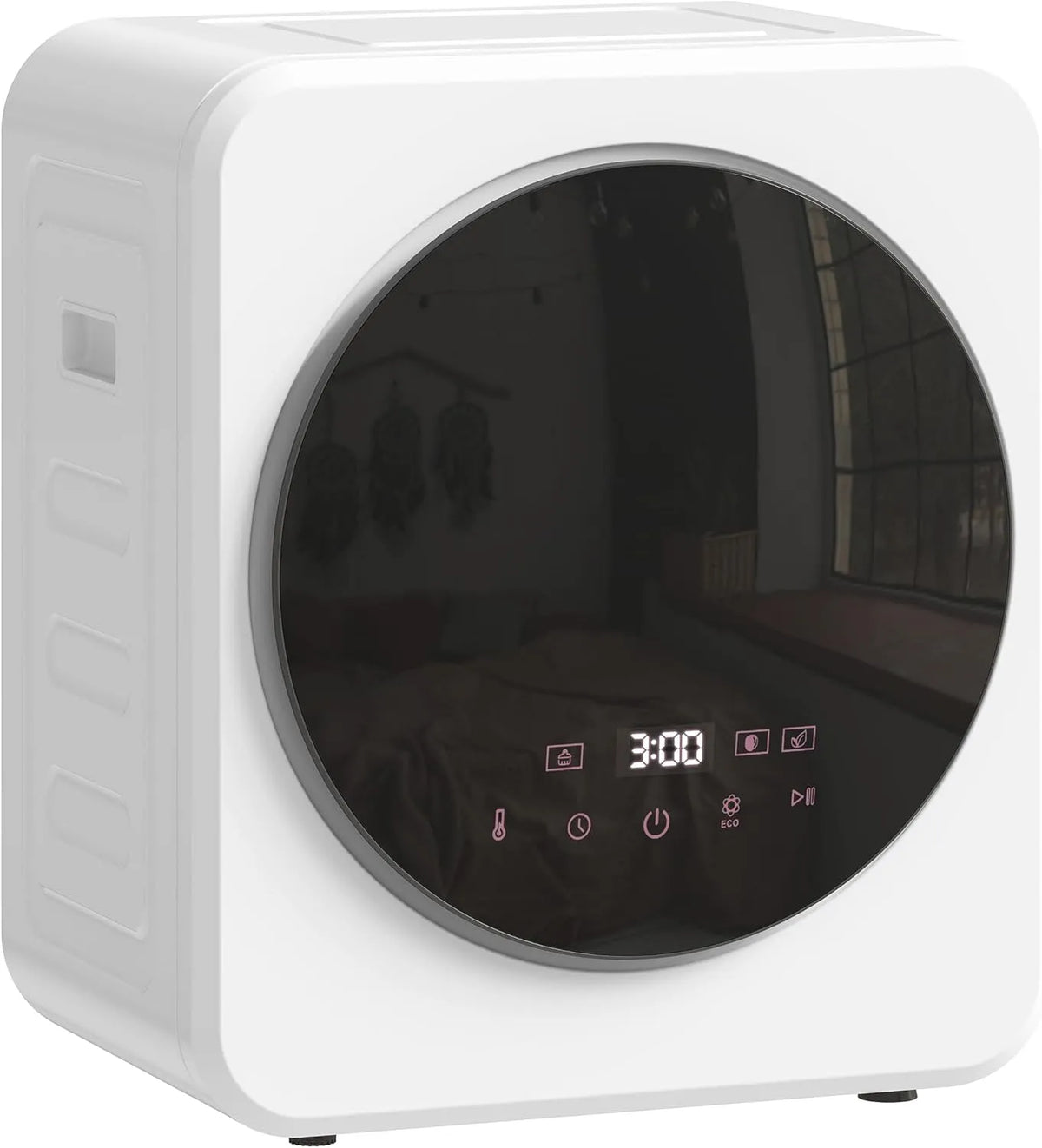 Wäschetrockner, 800 W, 4 kg, freistehend, Weiß, HOMCOM Mini Wäschetrockner 4 kg Kapazität 800 W Freistehend bis 60°C Weiß