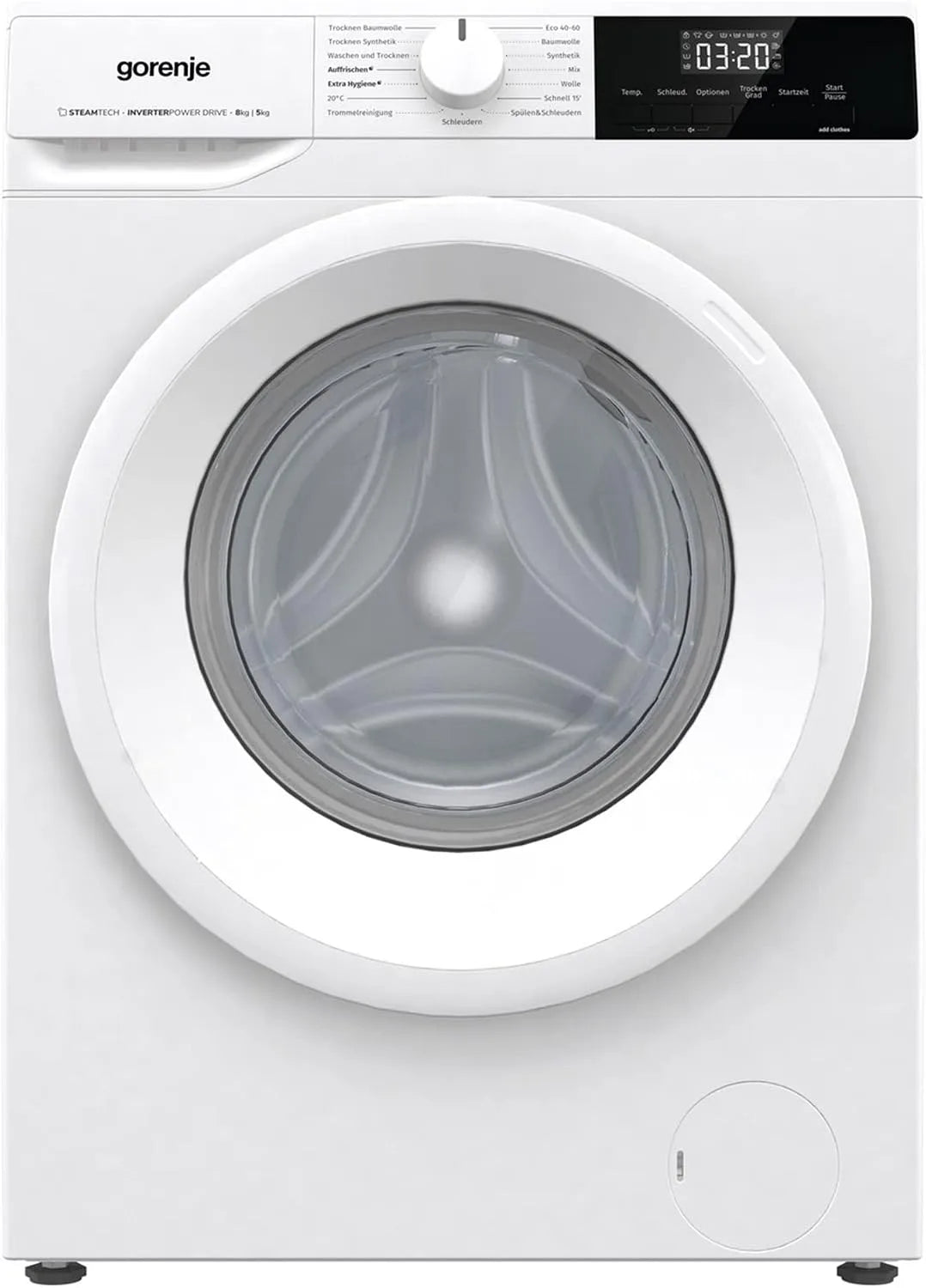 Gorenje W3D2A854ADPS Waschtrockner, 15 Programme, 8 kg, Waschmaschine, Trockner, aquaStop