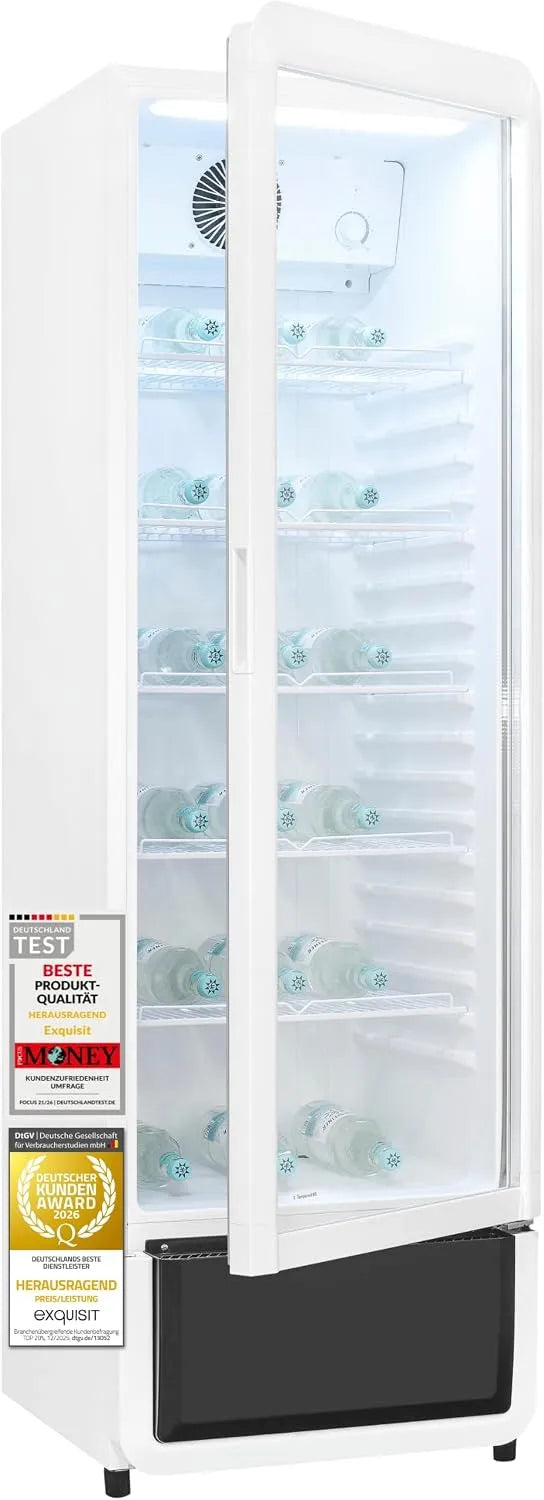 Exquisit GKS5260-GT-431D Kühlschrank, 280 L, Exquisit GKS5260-GT-431D Getränkekühlschrank - 280 L Gewerbe-Kühlschrank