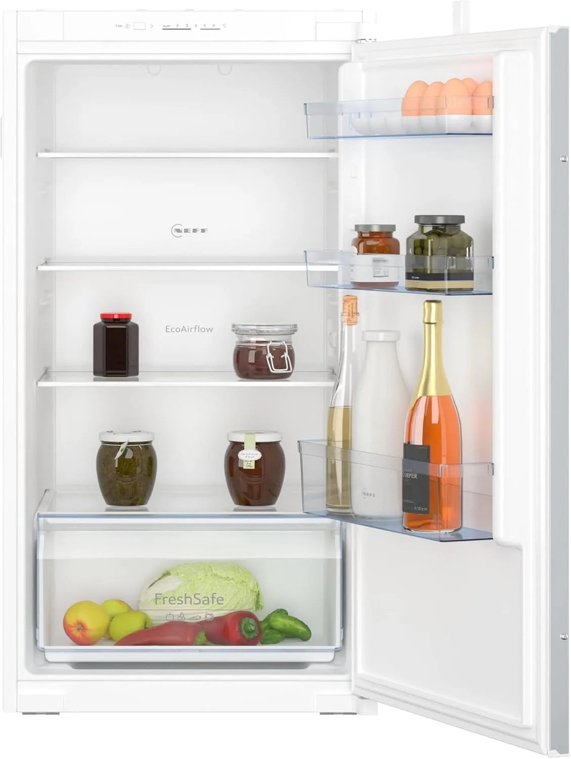 NEFF KI1311SE0 Kühlschrank, 165 L, 102, 5 x 56 cm, Einbau, leise, 2 Temperaturzonen, FreshSafe Schublade, N 30, 165 L Kühlen, Sicherheitsglas