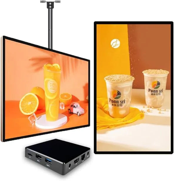 Digital Signage Display YM06, 2+16G, Werbedisplay, digitaler Werbeanzeige, Digital Signage Media Player Box freies Cloud CMS-System verwandeln Sie