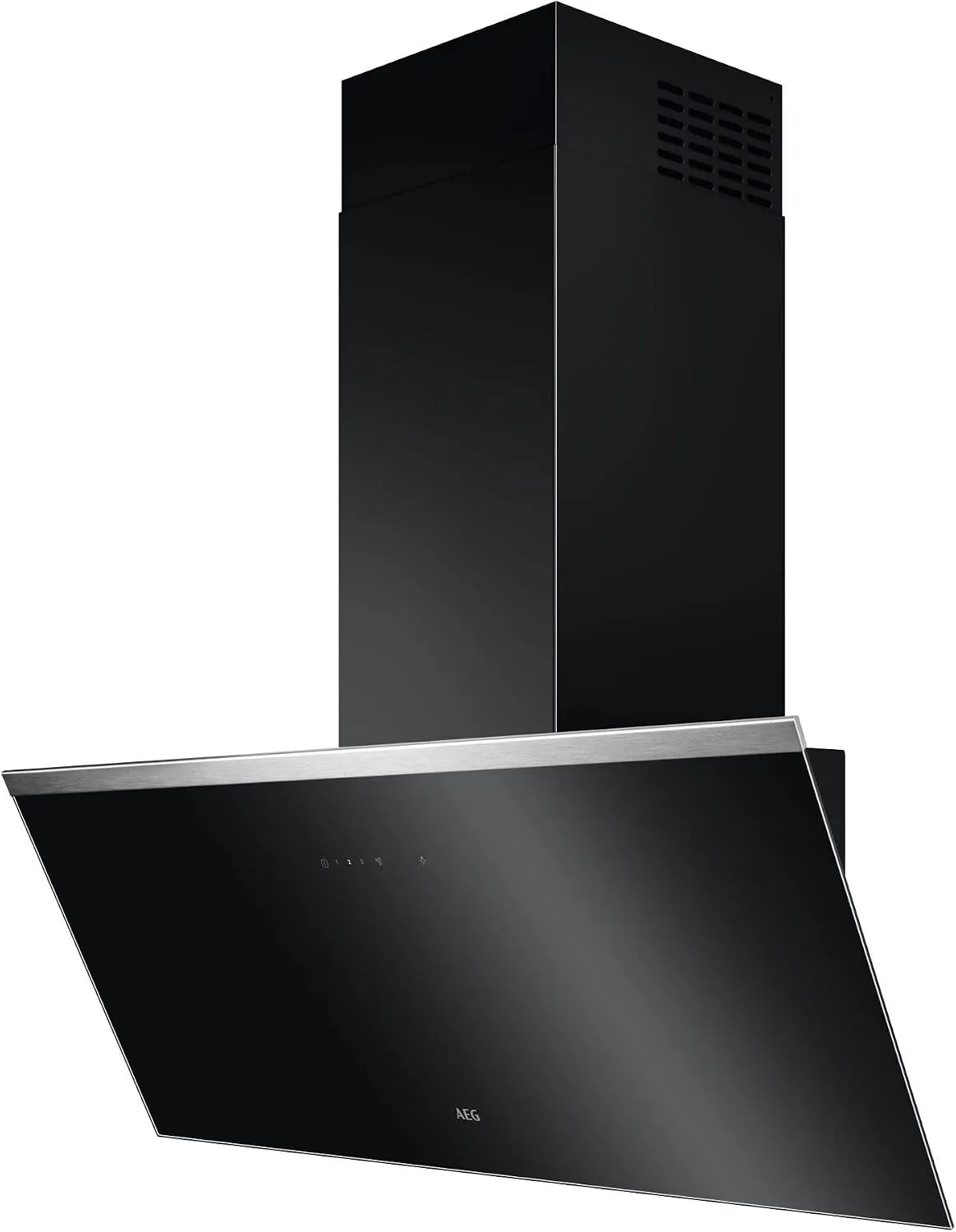 AEG Serie 7000 Hob2Hood Dunstabzugshaube, 90 cm, 500 m3/h, 74 dB, Küchenhaube, kopffrei und schräg, Abluft- und Umluftbetrieb, Touch-Bedienung