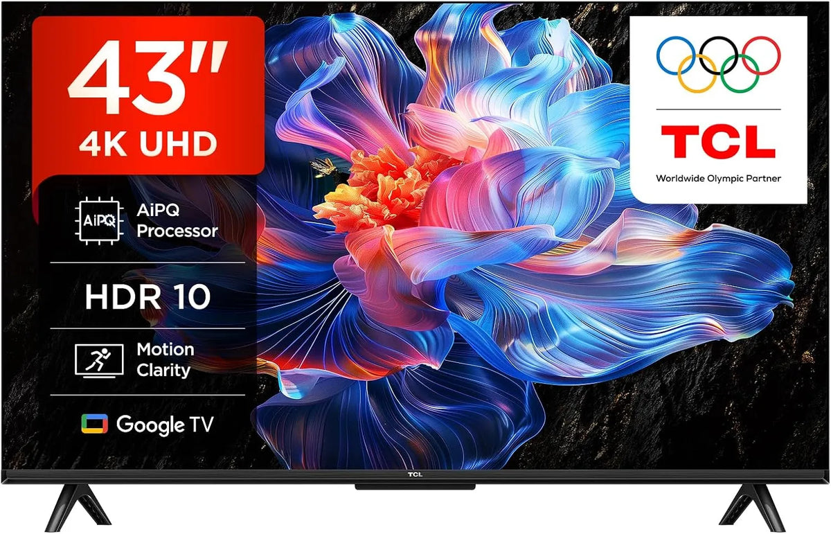 Google 43V6C Smart TV, 43 Zoll, Fernseher, 4K UHD, HDR, Dolby Audio, Google Assistant, Alexa und Siri, Motion Clarity