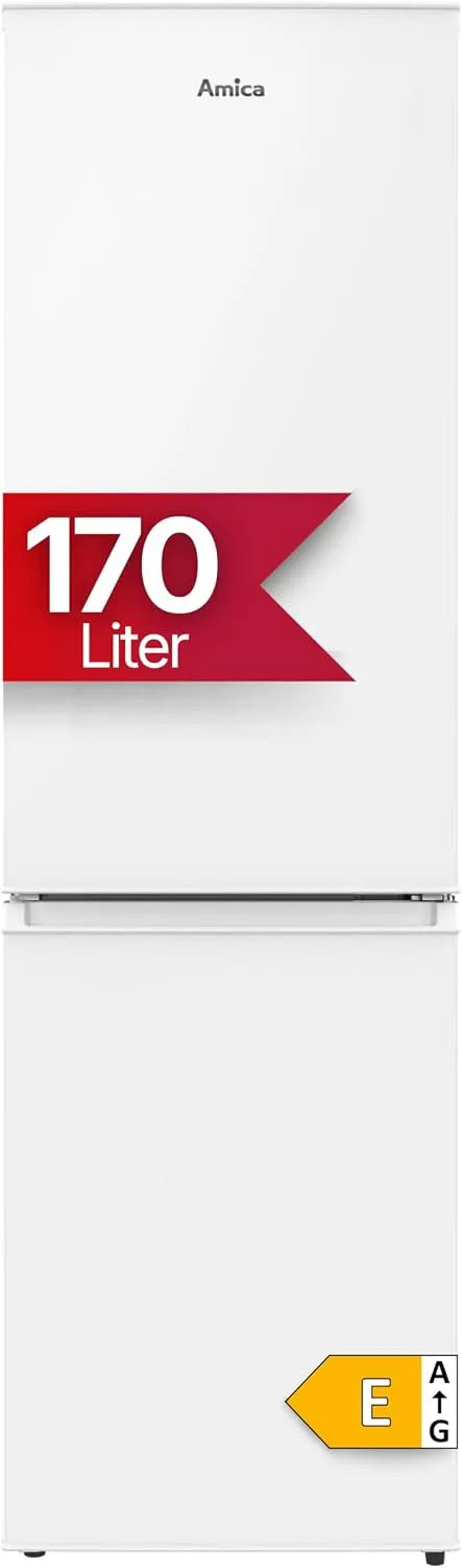 Amica Kühl-Gefrierkombination, 170 L, 151, 8 x 44, 4 x 53, 6 cm, 3850 W, freistehend, Kühlschrank mit Gefrierfach, Weiß