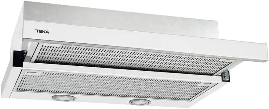 Dunstabzugshaube, 60 cm, Küchenhaube, LED-Beleuchtung, Weiß, Teka CNL 6400, 2 Geschwindigkeiten + Intensiv, ausziehbare Küchenabzugshaube
