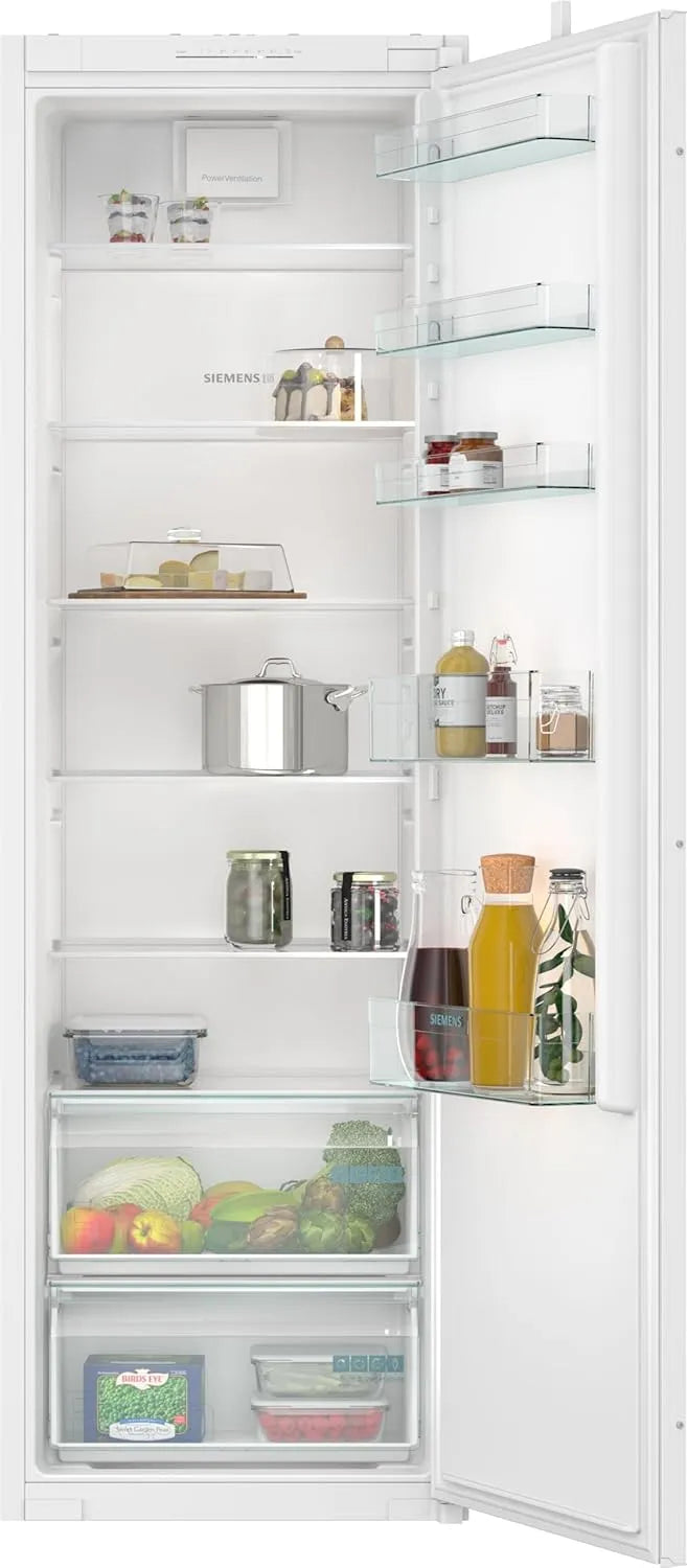 Siemens iQ100 KI81RNSE0 Kühlschrank, 310 L, 177, 5 x 56 cm, 35 dB, Einbau, LED-Beleuchtung, leise, freshBox für Obst und Gemüse, schnelles Kühlen