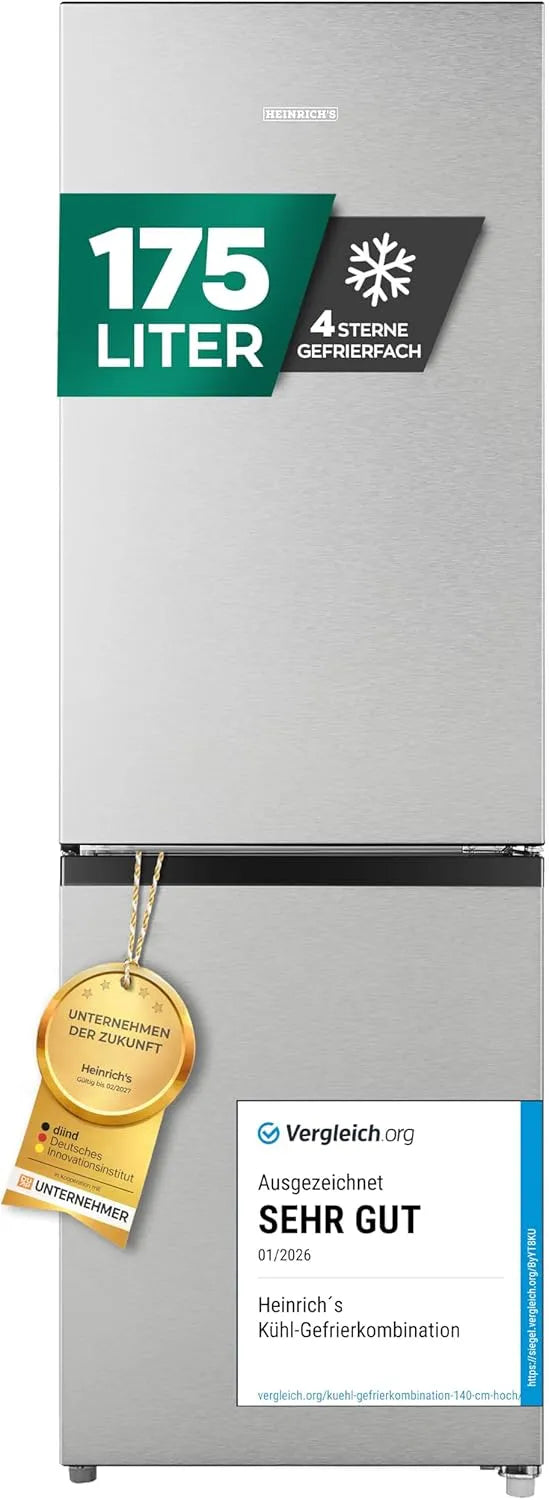 Elektrische Kühlbox 175Liter, 175 L, 39 dB, Energieklasse E, Gefrierfach, leise, 2 Temperaturzonen, Edelstahl, mobile Kühlbox, Kühlvolumen 122L, xxL