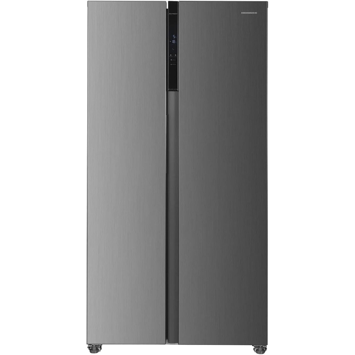 Kühlschrank HSBS-HM442NFINVxD, No Frost, LED-Beleuchtung, Inverter, Edelstahl, 5 Jahre Garantie, Inox-Design, Großes Fassungsvermögen, Elektronische