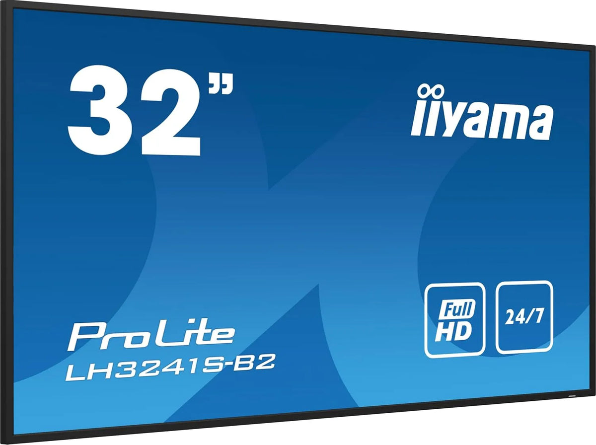80 cm, LH3241S-B2 Kiosk-Design, 31.5', LED 1920 x 1080 Pixel 24, 7 IPS 16:9 350 cd, m2 1200:1 VGA x1 HDMI x3 Mini Jack x1 RS-232c x1 RJ45, iiyama