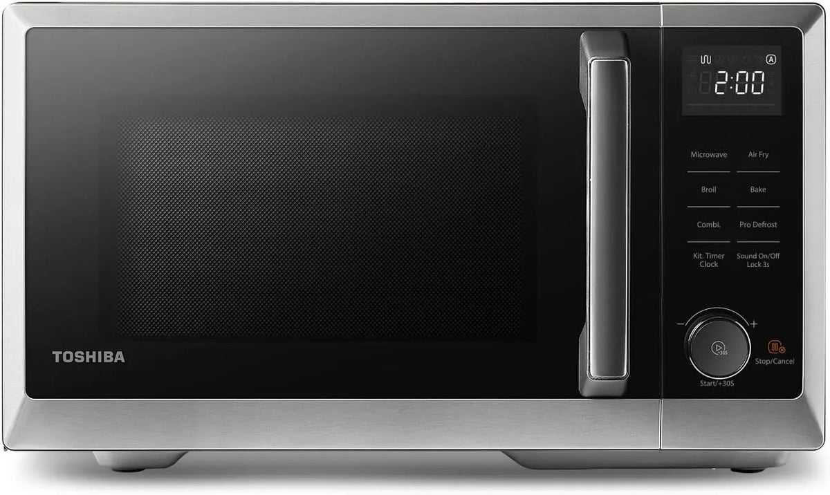 Toshiba 5-in-1 ML2-EC26SF Mikrowelle, 26 L, 900 W, Auftaufunktion, Mikrowellenofen, Schwarz, 10 automatische Kochvoreinstellungen, 10 Leistungsstufen