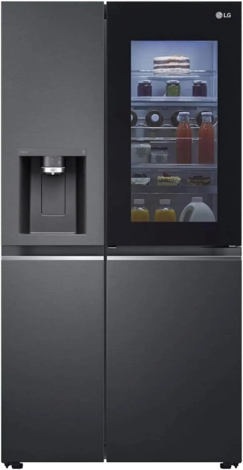 LG GSxV90MCDE Kühlschrank, 628 L, Energieklasse D, No Frost, Gefrierfach, Schwarz, mit InstaView, Door-in-Door, Craft Ice, Eis- und Wasserspender
