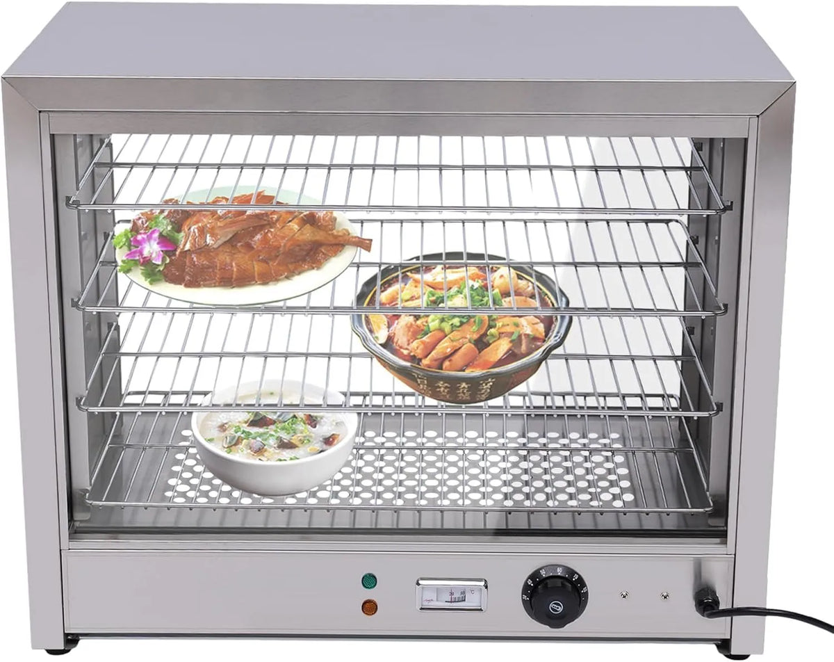 Produkt 64x34x53cm, Warmhaltevitrine Catering Heiße Theke Wärmeschrank Speisenwärmer 800W Essen Wärmetheke Aufsatzvitrine 30-85°C Warmhaltevitrine mit