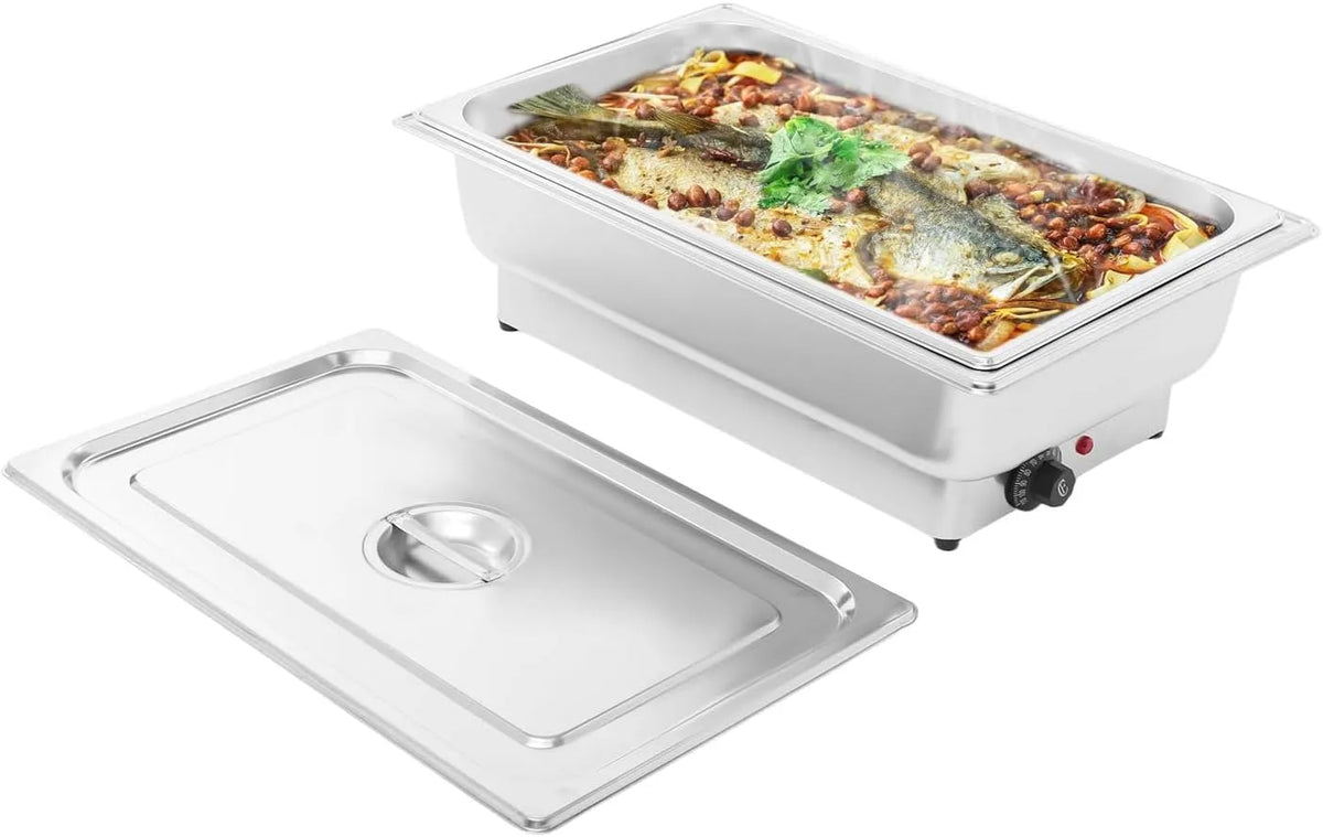 Chafing Dish Warmhaltebehälter 9L, 13.5L, 9 L, 600 W, Warmhaltefunktion, Snackbars, 5L mit Deckel, Familienfeiern