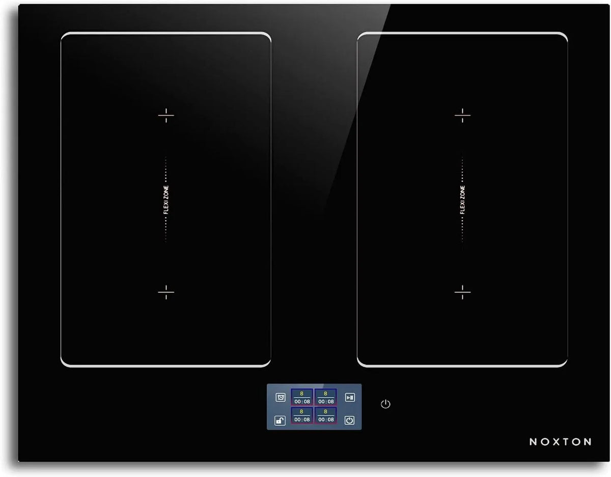 Induktionskochfeld, 60cm, 4 Kochzonen, 7200 W, Induktionsplatte, Flexzone, Einbau, 7200W