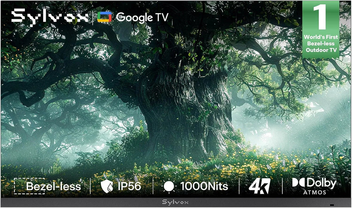 Google Smart TV, 43 Zoll, Fernseher, 4K UHD, Outdoor, 4K Smart Google TV mit Bezel-Less Design