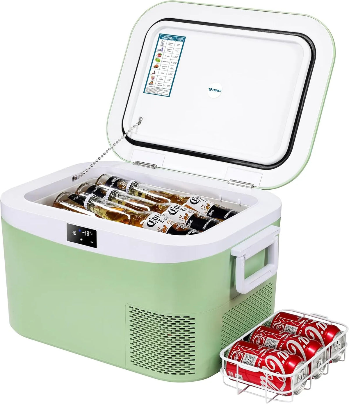 Elektrische Kühlbox HC-12P2, 12.8 L, 12 V, tragbar, Gefrierfach, Auto, Camping, mobile Kühlbox